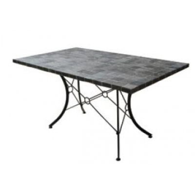 Cadix Rectangular Black Mosaic Table (140cm x 80cm)