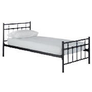 Caen Single Bed, Black And Airsprung Wembury