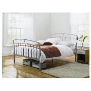 Calgary King Bed Silver Alloy Finish