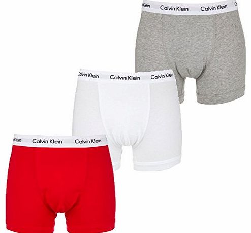  COTTON STRETCH TRUNK MULTI PACK (Medium, Red/White/Grey)