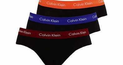 Calvin Klein Contrast Waistband 3 Pack Hip Brief (Small)