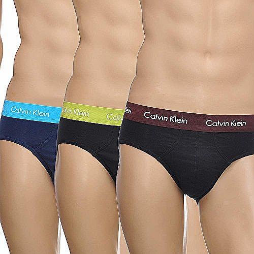 Cotton Stretch 3 Pack Hip Brief, Copper/Blue Clarity/Citric Small Multi