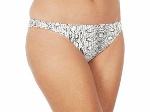 Grey animal print bikini briefs