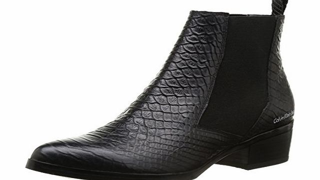 Calvin Klein Jeans Frieda Embossed Python, Womens Biker Boots, Black (Blk), 7 UK (40 EU)