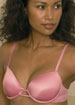 Lace and Satin padded t-shirt underwired bra