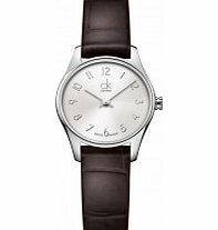 Calvin Klein Ladies Classic Silver Brown Watch