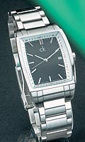 Mens Bold Square Loaded Steel Bracelet Watch