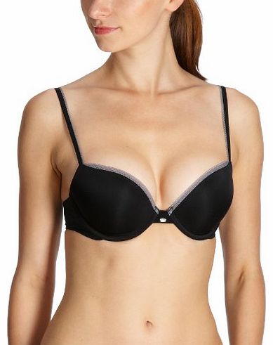 Naked Glamour Push Up Bra, F3317 (UK 34C EU 75C FR 90C, Black)