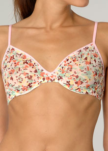 Calvin Klein Printed Frosted Sheer underwire bra