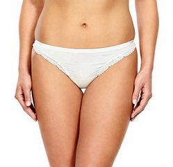 Seductive comfort ivory lace thong