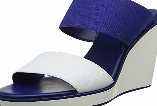 Calvin Klein Womens Kenya Fashion Sandals White Blanc (Wid) 6