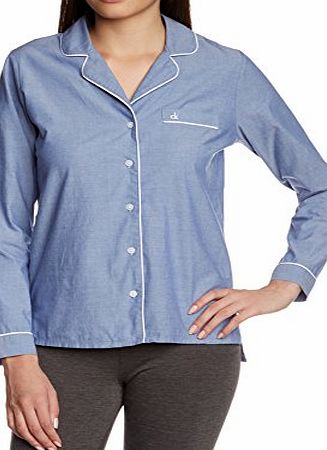 Calvin Klein Womens Pyjama Top - Blue - 8