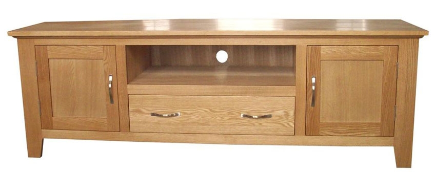 Oak Large TV Unit