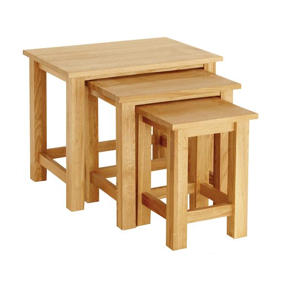 cambridge Oak Nest of 3 Tables