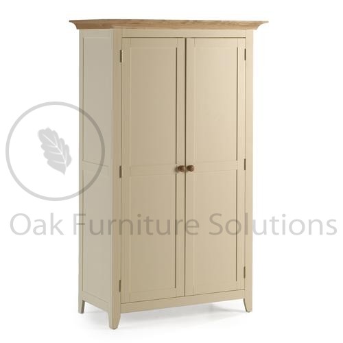 Painted Pine and Ash 2 Door Wardrobe