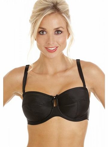 Camille Womens Ladies Underwired Strapless Multiway Black Bra Size 34B-42F 34DD