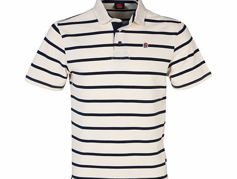 England Lifestyle Striped Polo - Standard Ecru