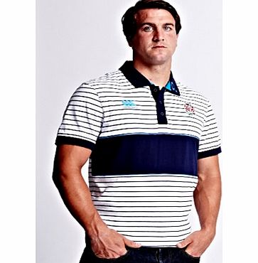 England Stripe Polo - Bright White White