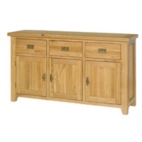 Oak 3 Door 3 Drawer Sideboard