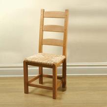 Pine Dining Chair x2 (rush seat pad)