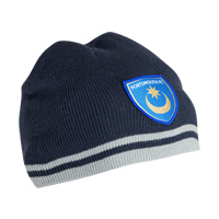 Portsmouth Elite Beanie Hat - Navy/Grey.