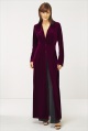 full length stretch velour coat