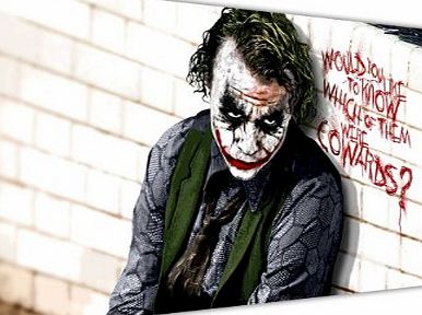 Canvas It Up POP ART CANVAS QUOTE WALL ART ICONIC JOKER BATMAN DARK KIGHT COWARDS PRINTS PICTURES HOLLYWOOD LEGENDS DC COMICS PRINT