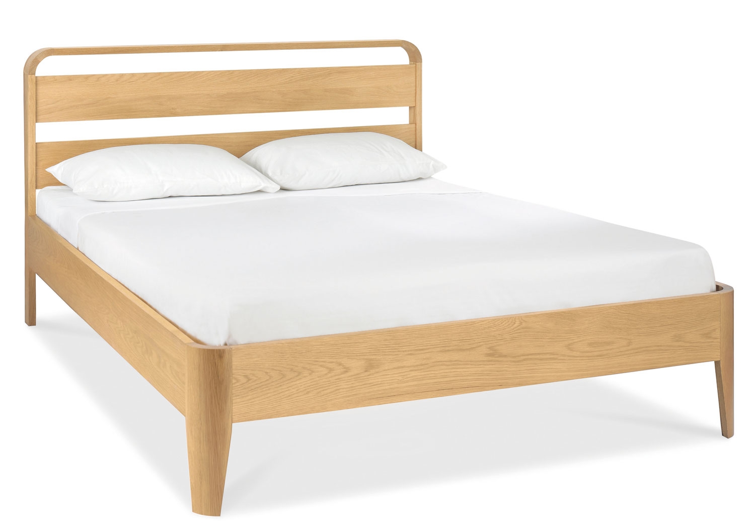 Oak Slatted Headboard Bedstead - Double or