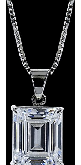 9ct Gold Emerald Cut Pendant 4384