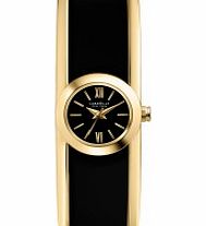 Caravelle New York Ladies Gilt and Black Bangle