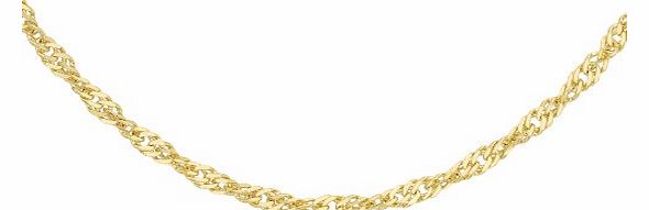 Carissima 9ct Yellow Gold Twist Curb Chain 51cm/20``