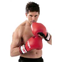 Elasticated Wrist PU Boxing Gloves 10oz