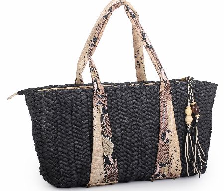 CASA DI BORSE Snake Trim Shopper