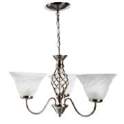 3 Way Ceiling Light, Satin Nickel