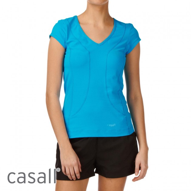 Womens Casall Darting T-Shirt - Water Well