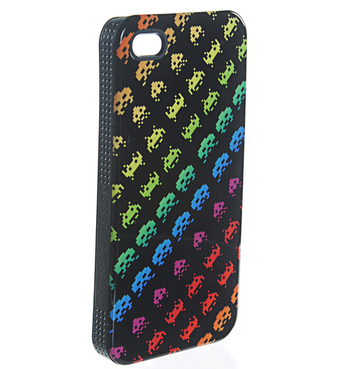 Case Scenario Black Multi Space Invaders iPhone 4 Case from