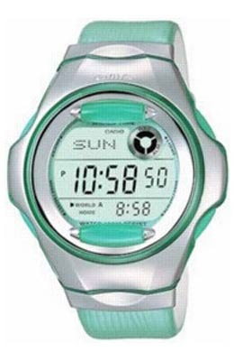 Casio Ladies Baby G Green Databank MSG 140L 3VER