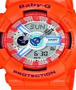 Casio Ladies Baby-G Orange Chronograph Watch