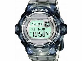 Casio Ladies Baby-G World Time Grey Resin Strap