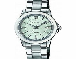 Casio Ladies SHEEN Silver Bracelet Watch