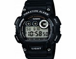 Casio Mens Dual Time Black Resin Strap Watch