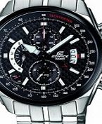 Casio Mens Edifice Black and Silver Steel