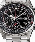 Casio Mens Edifice Black Silver Chronograph Watch