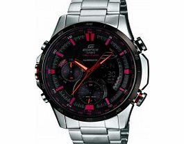 Casio Mens Edifice Black Silver Combi Watch