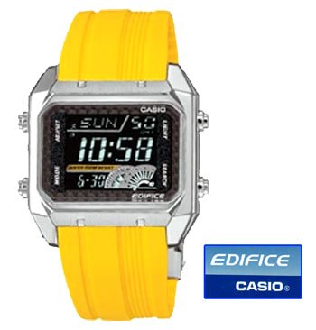 Casio Mens Edifice Yellow Digital Watch EDF 1000