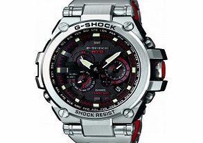 Casio Mens G-Shock Black Silver Radio Controlled