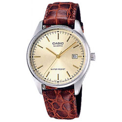 Casio Mens Quartz Watch Leather Strap MTP 1175E