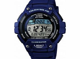 Casio Mens Solar Powered Lap Memory Blue Digital