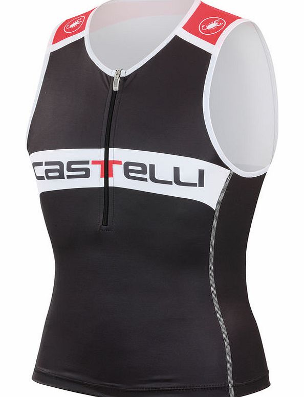 Castelli Core Tri Top Mens 2014 Black/White/Red