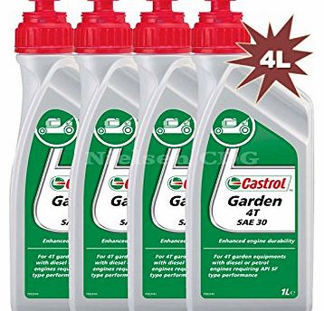 Castrol 4T SAE30 Lawnmower Oil CAS-14577186-4 4x1L = 4L